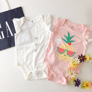 ベビーギャップ(babyGAP)の新品♡baby gap♡ロンパース♡フリル♡セット/プティマイン/ユニクロ/他(ロンパース)