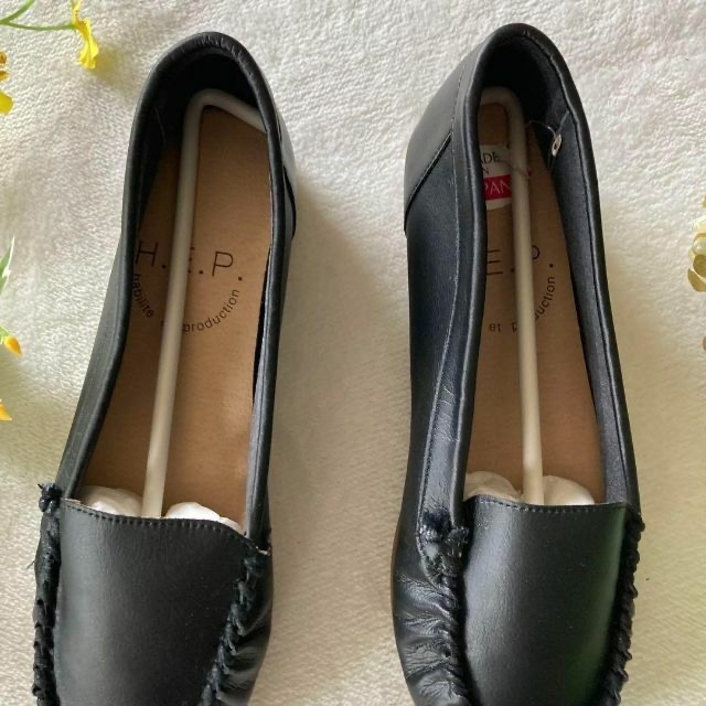 【新品】ヘップ　H.E.P　パンプス　レディース　24.5　黒　ローヒール レディースの靴/シューズ(ローファー/革靴)の商品写真