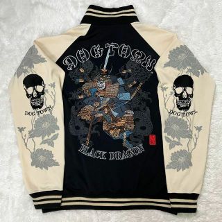 耐熱 二層 足あとぐらす (M) 希少✨DOGTOWN スカジャン 黒龍 刺繍 L