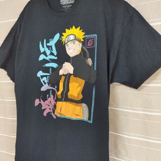 激レア00s 当時物 海外製NARUTO疾風伝 ナルトアニメTシャツtシャツ黒