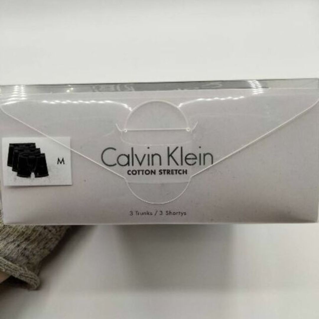 Calvin Klein(カルバンクライン)の【Ｍサイズ】カルバンクライン コットンストレッチ ボクサー 黒 3枚 メンズのアンダーウェア(ボクサーパンツ)の商品写真