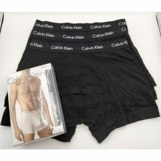 カルバンクライン(Calvin Klein)の【Ｍサイズ】カルバンクライン コットンストレッチ ボクサー 黒 3枚(ボクサーパンツ)