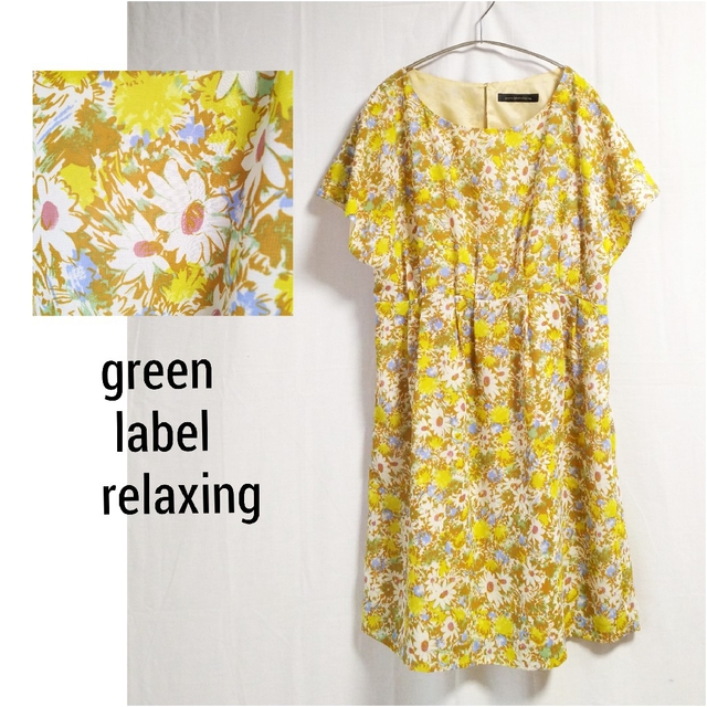 UNITED ARROWS green label relaxing(ユナイテッドアローズグリーンレーベルリラクシング)のgreen label relaxing ワンピース フラワープリント 花柄 レディースのワンピース(ひざ丈ワンピース)の商品写真