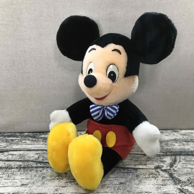 Disney(ディズニー)のレトロディズニー　ミッキーマウス　ぬいぐるみ　サンアンドスター　昭和レトロ当時物 エンタメ/ホビーのおもちゃ/ぬいぐるみ(ぬいぐるみ)の商品写真