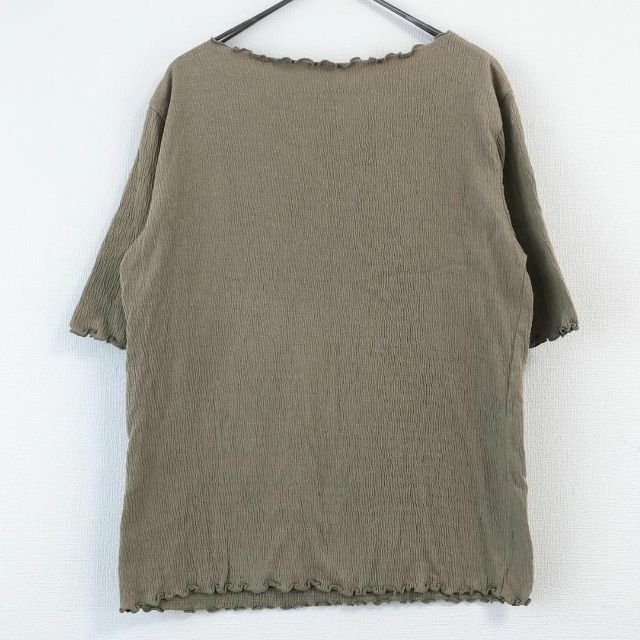 dearfulディアフル　五部袖カットソー　メロー Tシャツ サイズ M レディースのトップス(カットソー(半袖/袖なし))の商品写真