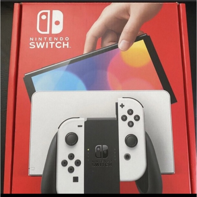 Nintendo Switch(ニンテンドースイッチ)のNintendo Switch（有機ELモデル）  ホワイト未開封 エンタメ/ホビーのゲームソフト/ゲーム機本体(携帯用ゲーム機本体)の商品写真