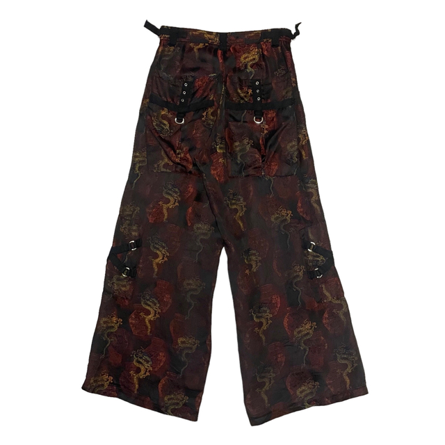Dragon Embroidered Chinese Wide Cargos 1