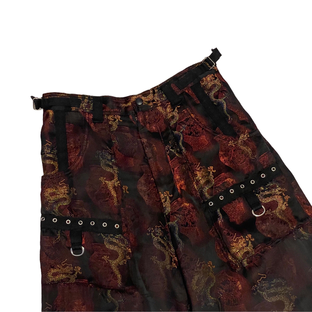 Dragon Embroidered Chinese Wide Cargos 2