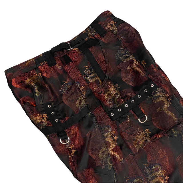 Dragon Embroidered Chinese Wide Cargos 4