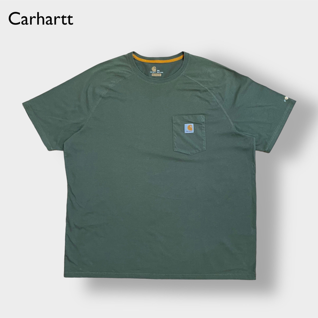 carhartt(カーハート)の【Carhartt】2XL ビッグサイズ ポケットTシャツ ラグラン カーキ メンズのトップス(Tシャツ/カットソー(半袖/袖なし))の商品写真