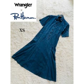 ラングラー(Wrangler)の【Wrangler×Ron herman】デニムワンピース　インディゴ　XS(ロングワンピース/マキシワンピース)