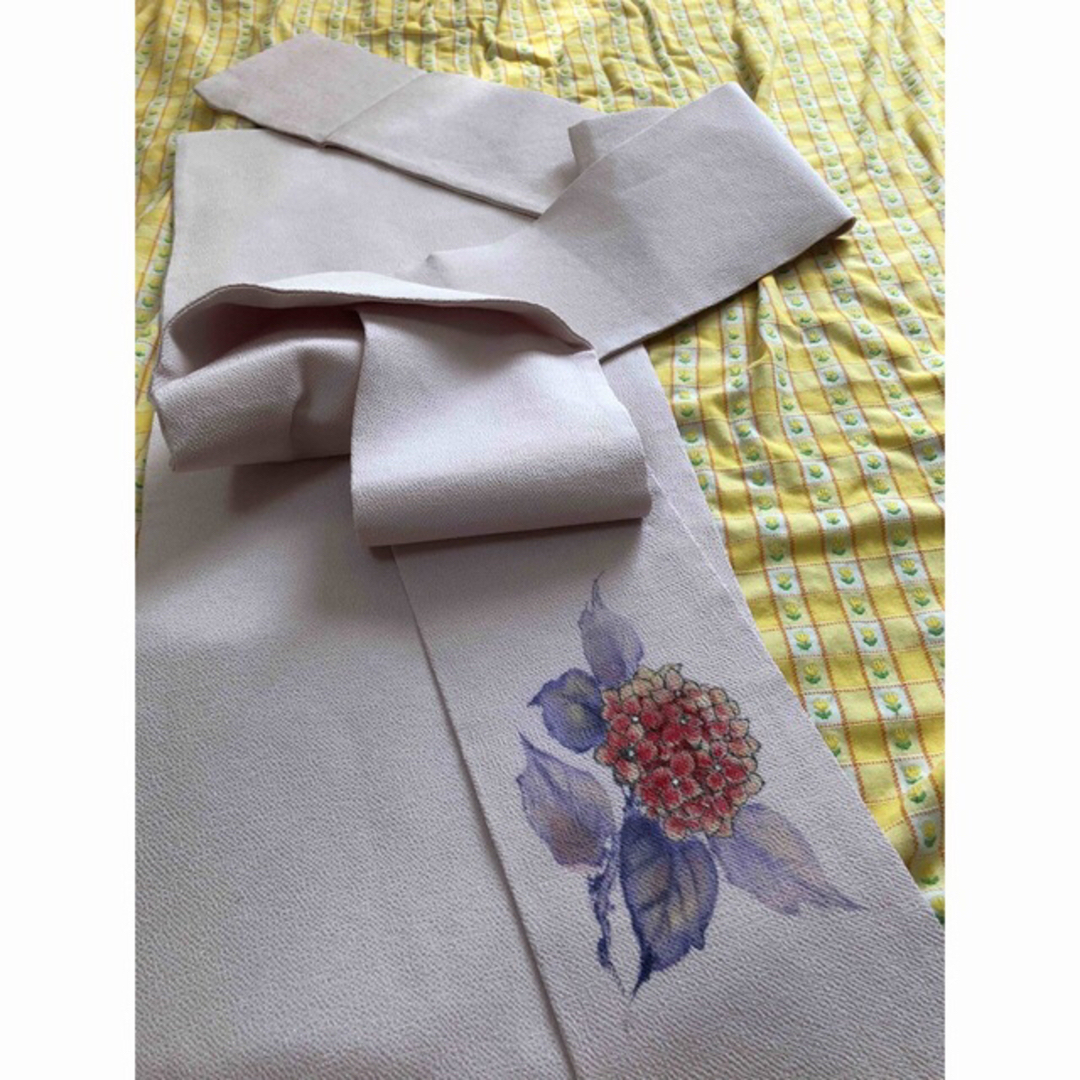 お値下げ！5月まで！正絹名古屋帯　紫陽花 レディースの水着/浴衣(帯)の商品写真
