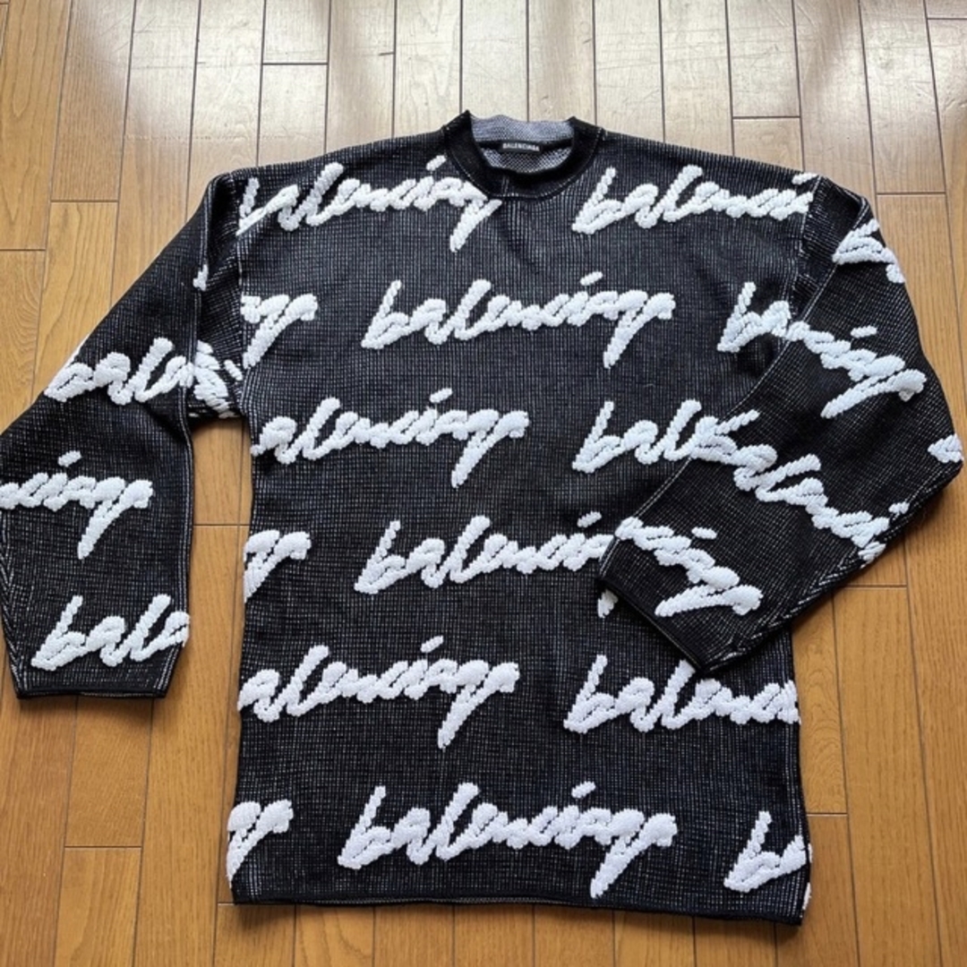 Balenciaga - BALENCIAGA ロゴニットセーターの通販 by agang's shop