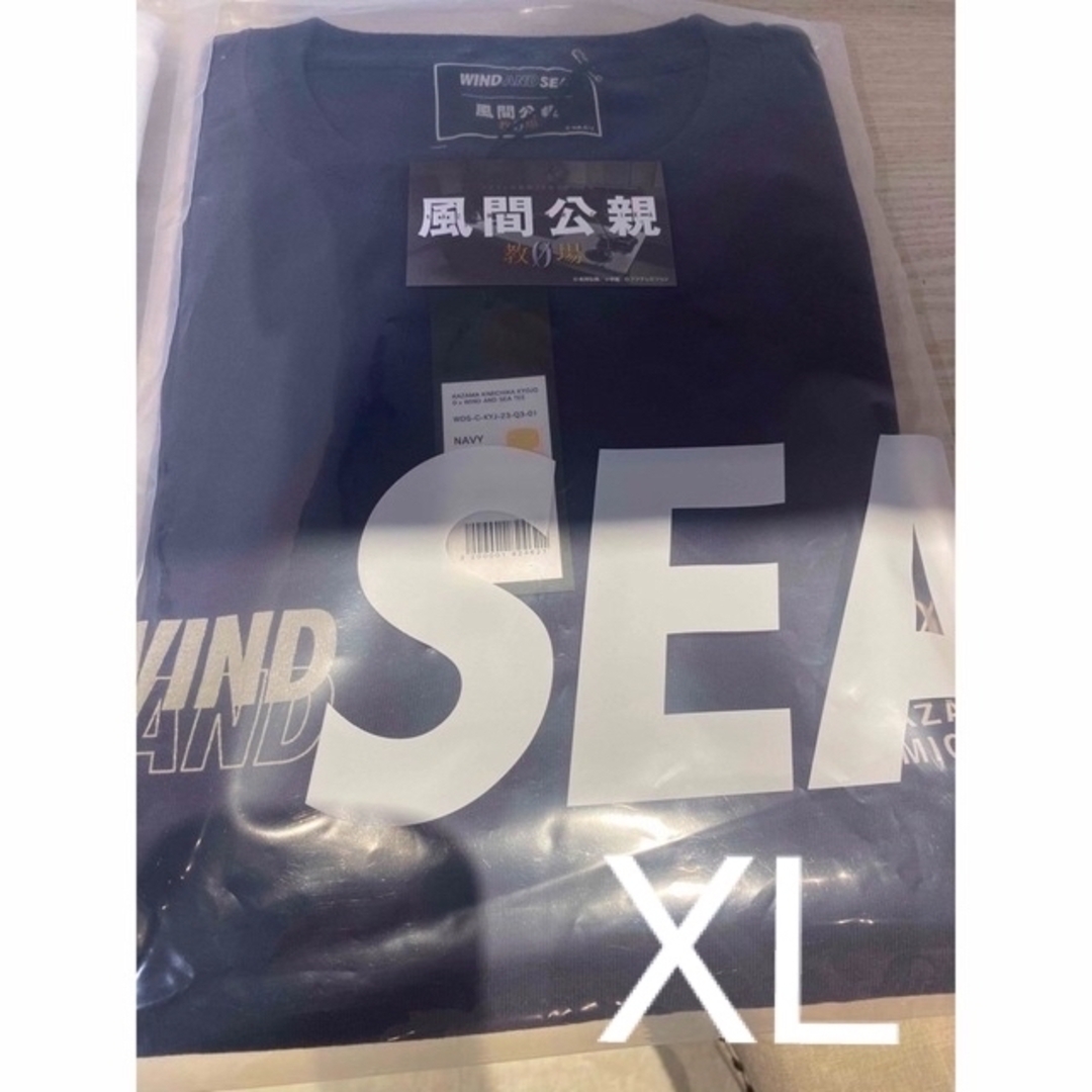 wind and sea教場　０　コラボtシャツ　XL ネイビー