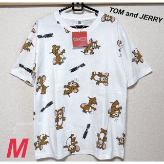 新品　トムとジェリー　メンズ　総柄　Tシャツ　M(Tシャツ/カットソー(半袖/袖なし))