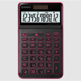 カシオ(CASIO)の電卓　CASIO　カシオ　ブラック　ネオン　ピンク　限定　ジャストタイプ(その他)