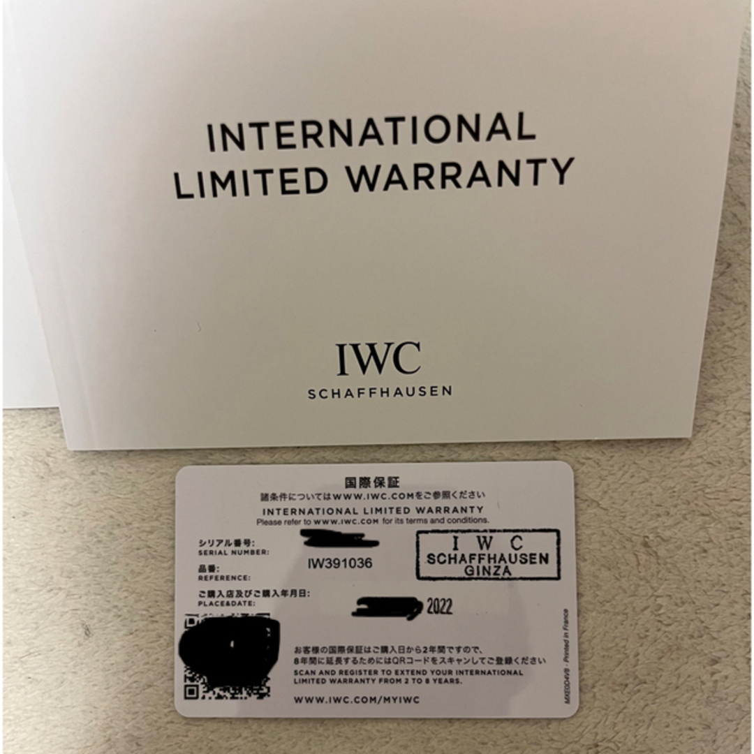 値下げ 超美品 IWC メンズ　ウォッチ　ポートフィノ　クロノグラフ