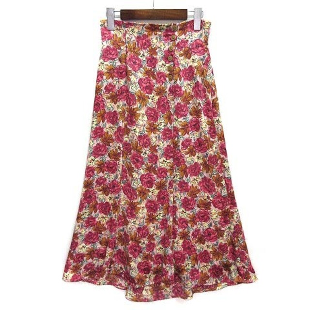 Lily Brown(リリーブラウン)のリリーブラウン フラワー 花柄 マーメイド スカート ロング ピンク 1 レディースのスカート(ロングスカート)の商品写真