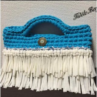 ズパゲッティ★ファーフリンジマルシェバッグ★ミリタリー系