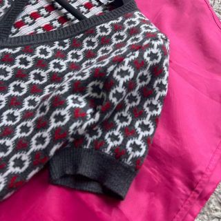 Christian Dior - 【美品】Christian Dior ニットワンピース 総柄 半袖