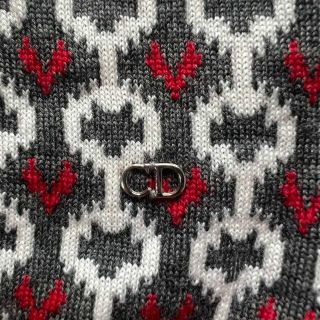 Christian Dior - 【美品】Christian Dior ニットワンピース 総柄 半袖