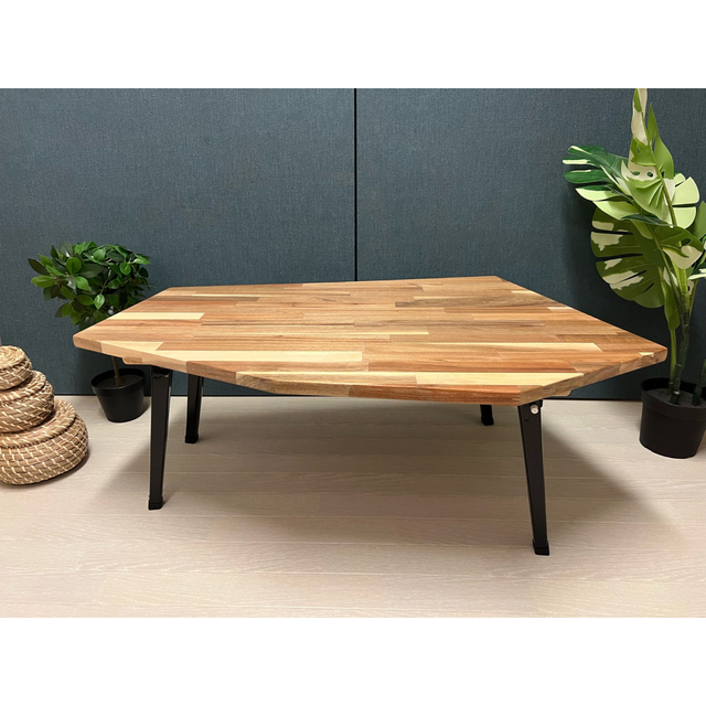 【送料無料】 ローテーブル 変形 90cm アカシア 折りたたみ脚