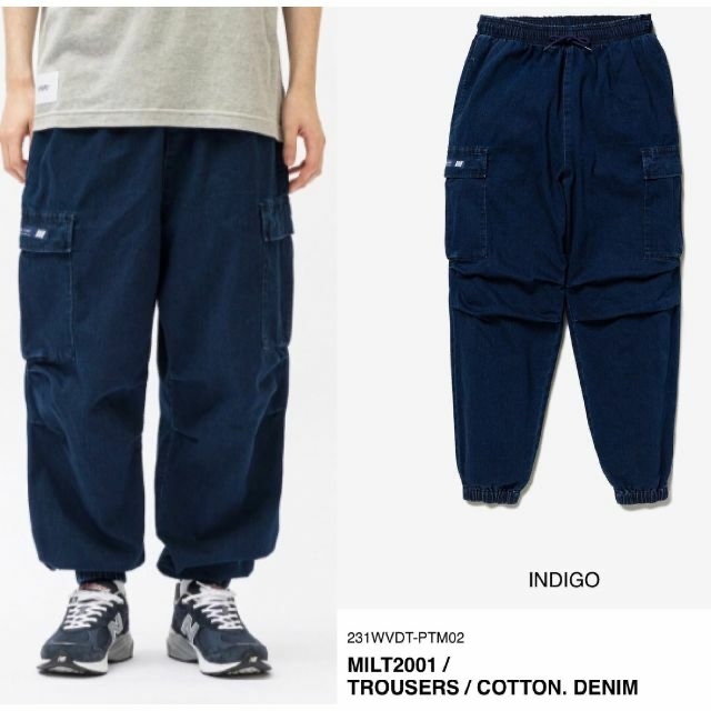 メンズINDIGO L 23SS WTAPS MILT2001 / TROUSERS