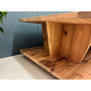 送料無料】 ローテーブル 長方形 90cm 60cm 2段収納 杉の通販 by 栄町
