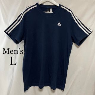 アディダス(adidas)の★美品★ アディダス adidas メンズ Tシャツ L 紺(Tシャツ/カットソー(半袖/袖なし))