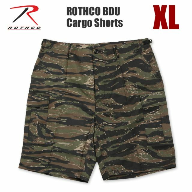 ROTHCO(ロスコ)の【新品】ROTHCO ハーフパンツ XL タイガーカモ 迷彩 メンズ メンズのパンツ(ショートパンツ)の商品写真