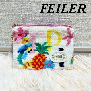 フェイラー(FEILER)の【美品】FEILER ミニ財布　ウォレット　ティッシュ入れ　トロピカルサマー(財布)