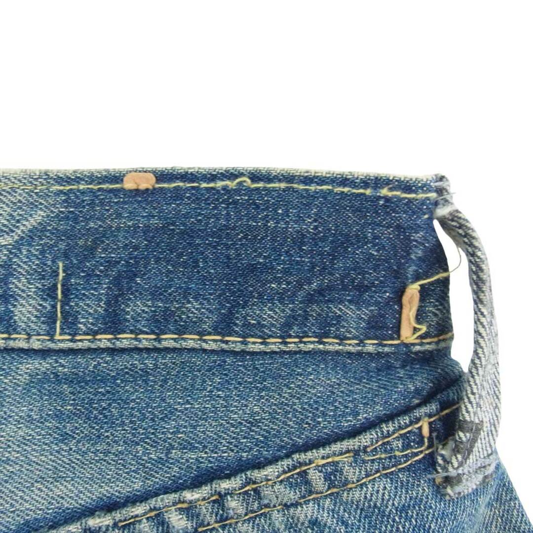 Levi's リーバイス デニムパンツ 50s 60s 501XX オリジナル ヴィンテージ デニムパンツ 刻印S 足長R Vステッチ ループズレ 赤耳 リペア  インディゴブルー系 6