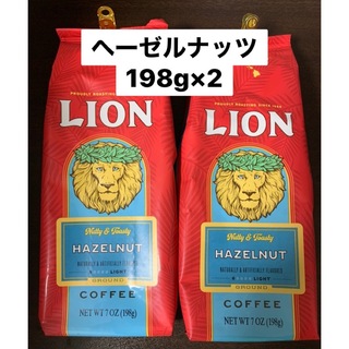 【専用出品】ライオンコーヒー【粉】ヘーゼルナッツ 198g×2(コーヒー)
