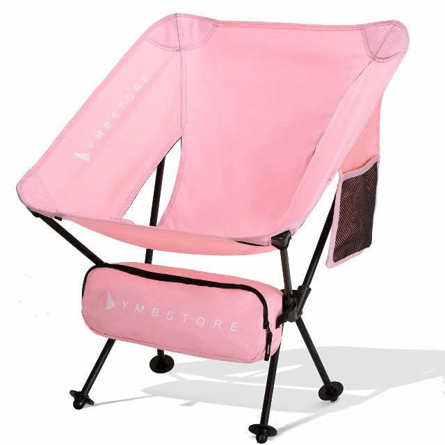 【色: ピンク】アウトドア チェア キャンプ 椅子 イス 折りたたみ ハイキング
