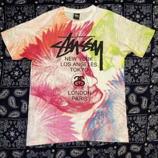 ステューシー(STUSSY)のNY購入限定レア STUSSY ステューシー Tシャツ ワールドツアー M 白(Tシャツ/カットソー(半袖/袖なし))