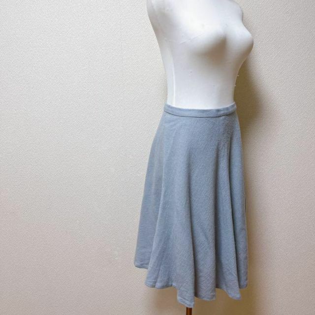 SLOBE IENA(スローブイエナ)のスローブイエナ 膝丈スカート フレア サイズ38 ブルー系 ウール レディースのスカート(ひざ丈スカート)の商品写真