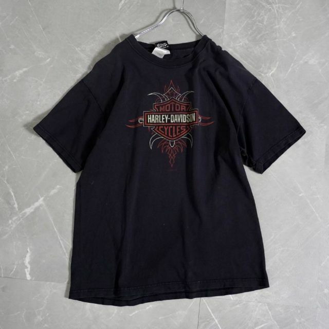 ハーレーダビッドソン　Tシャツ　両面プリント　USA製　ブラック