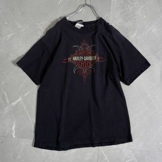 ハーレーダビッドソン(Harley Davidson)のハーレーダビッドソン　Tシャツ　両面プリント　USA製　ブラック(Tシャツ/カットソー(半袖/袖なし))