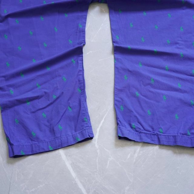Ralph Lauren(ラルフローレン)のラルフローレン　パジャマパンツ　ブルー　総柄　ポニーロゴ メンズのパンツ(その他)の商品写真