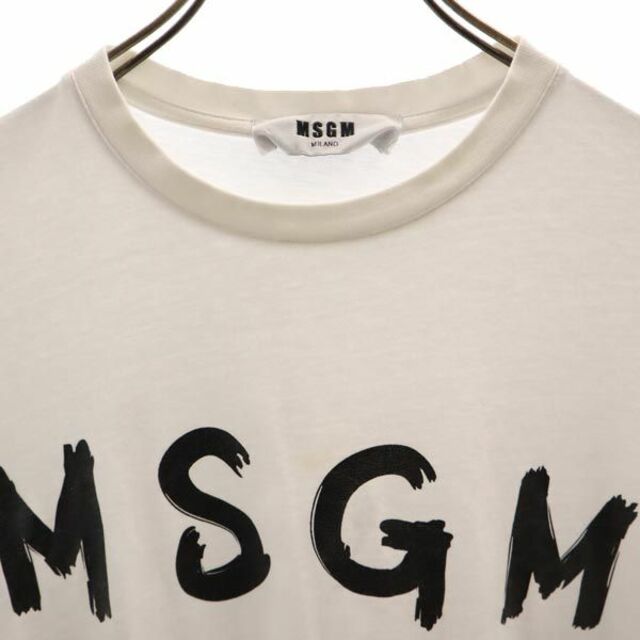 MSGM エムエスジーエム ロゴプリント Tシャツ ホワイト XS
