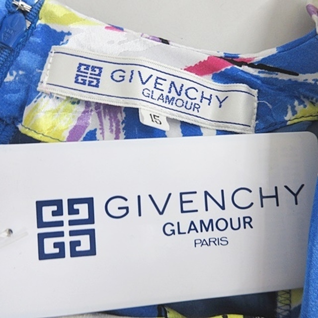 GIVENCHY(ジバンシィ)のジバンシィ GIVENCHY ワンピース 長袖 ひざ丈 総柄 ブルー 15 レディースのワンピース(ひざ丈ワンピース)の商品写真