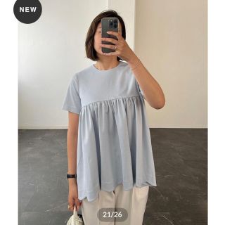 OHGA♡SCALLOP TEE ブルーの通販 by ykyk♡'s shop|ラクマ