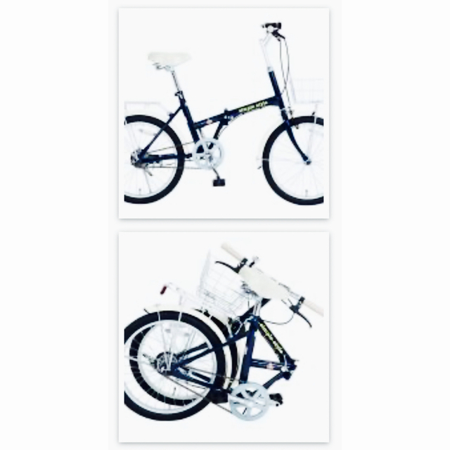 折畳自転車/前後キャリア/LEDライト/カゴ/鍵/ネット/空気入れ/20インチ新 スポーツ/アウトドアの自転車(自転車本体)の商品写真
