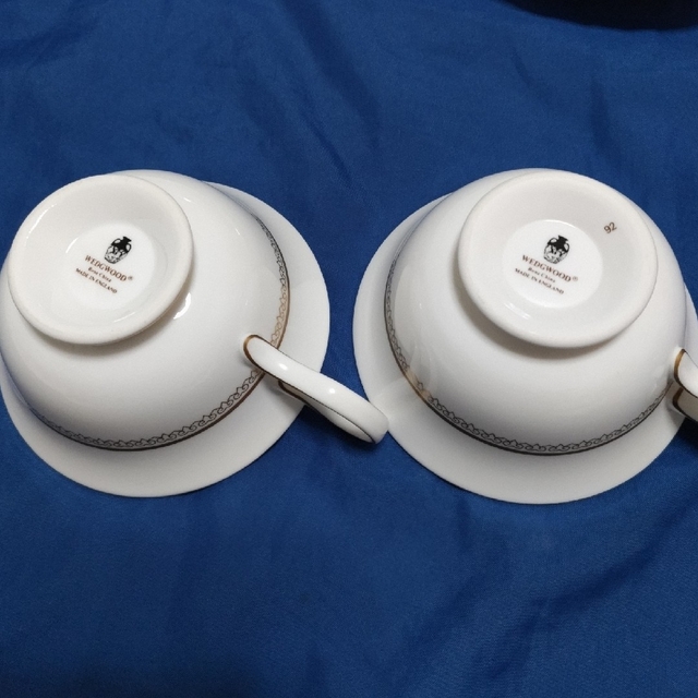 ウェッジウッド コロンビア カップ&ソーサー セージグリーン 2客 2