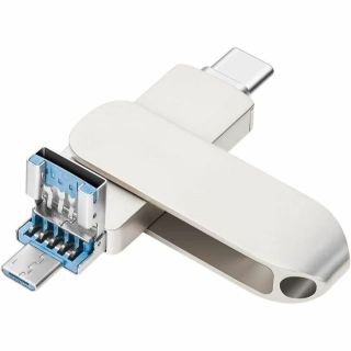 USBメモリ 32GBフラッシュドライブ 3-in-1 スマホUSBメモリ(PC周辺機器)