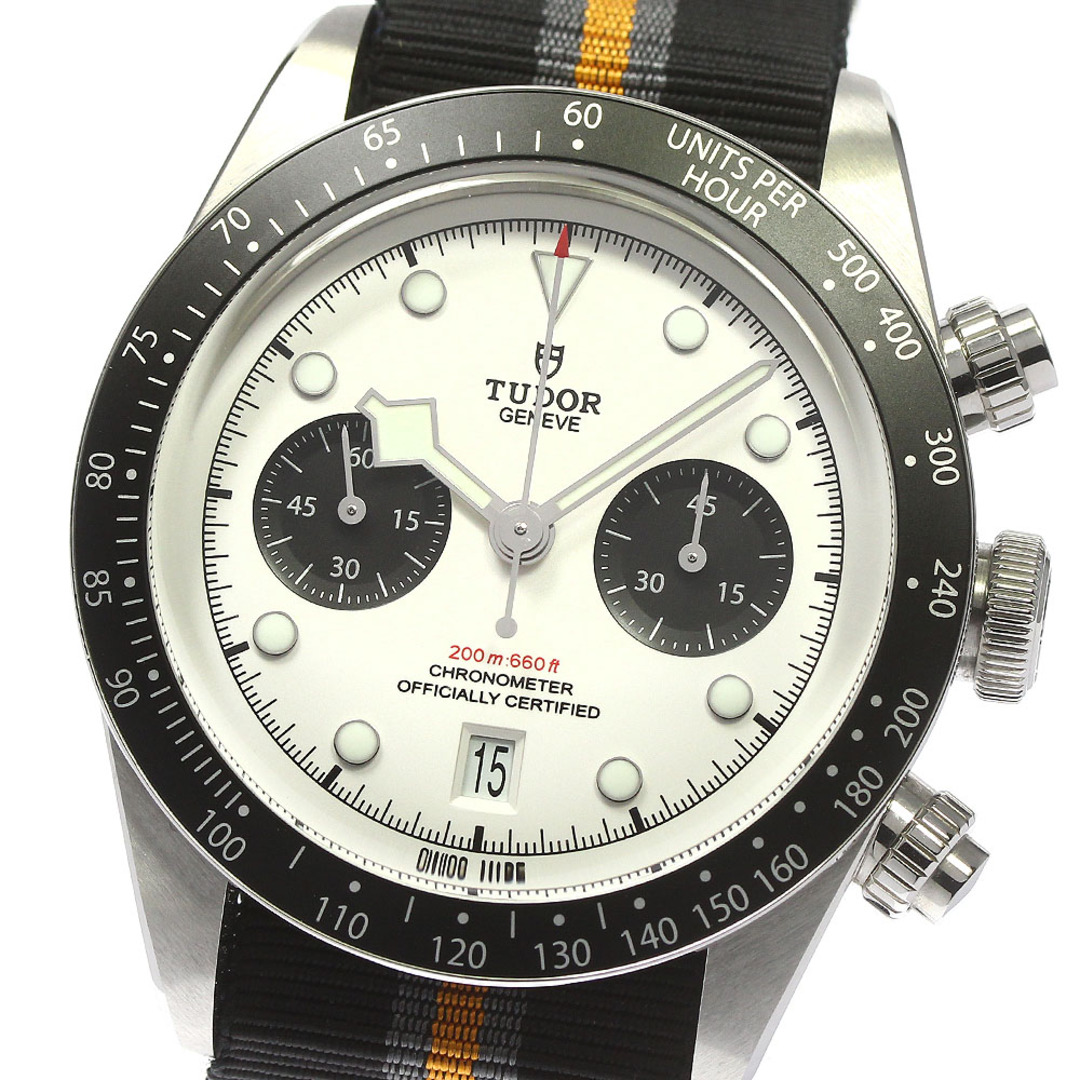 Q34機能特徴チュードル TUDOR 79360N ブラックベイ クロノ デイト 自動巻き メンズ 美品 箱・保証書付き_754307