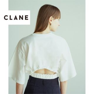 クラネ(CLANE)の最終値下げ【CLANE】BACK OPEN MINI TOPS Tシャツ ミニT(Tシャツ(半袖/袖なし))