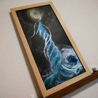 風水開運絵画＊好転上昇気流龍～宇宙エネルギー玉～満月　復活　リセット　成長　金運