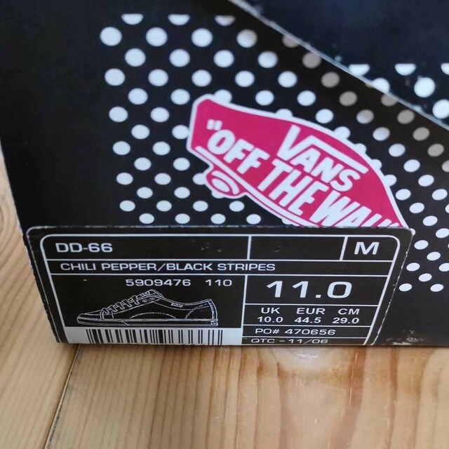 VANS(ヴァンズ)の【早い者勝ち値引きUsed 美品】VANS DD-66 ブラックレッド29cm メンズの靴/シューズ(スニーカー)の商品写真