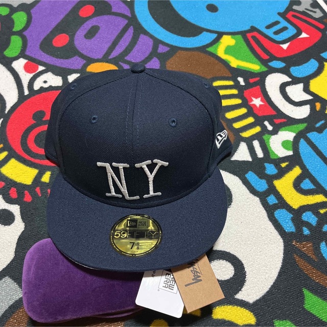 STUSSY New Era NY CAP キャップ　ネイビー　New York